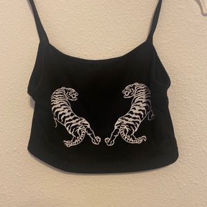Black and white crop top
